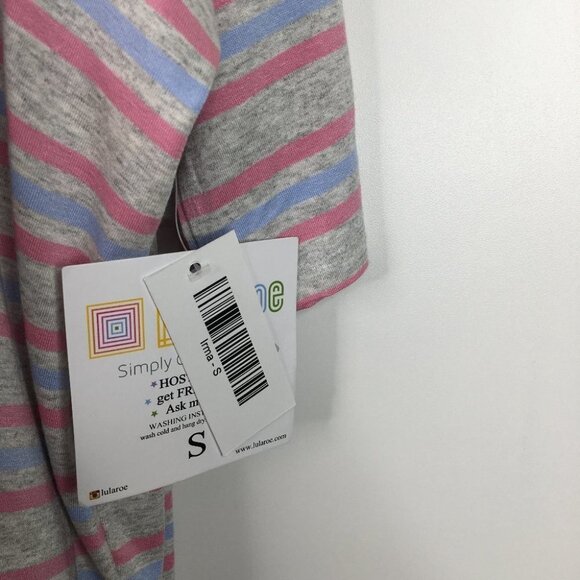 LuLaRoe Irma Striped Short Sleeve Top - Picture 3 of 6